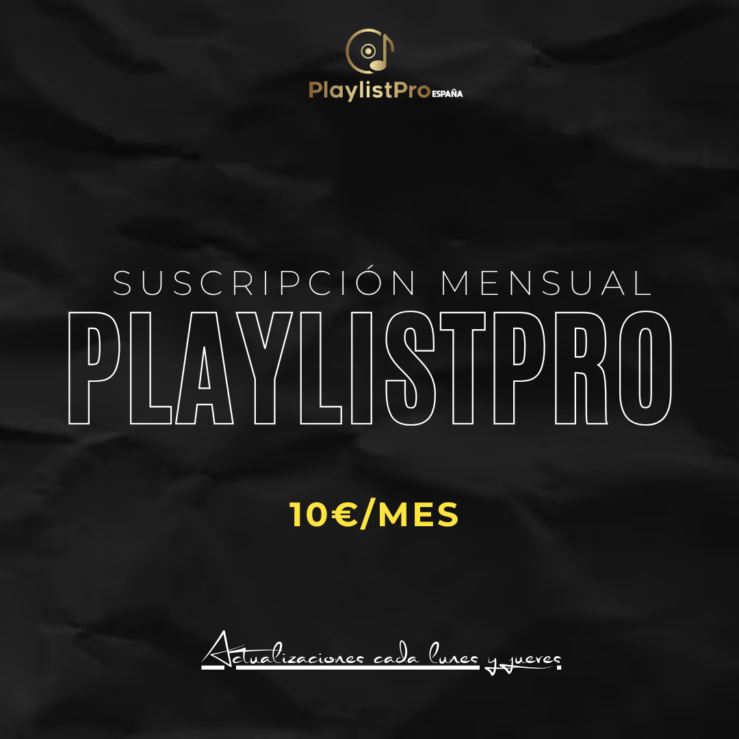 Portada oficial de la suscripción mensual PlaylistPro